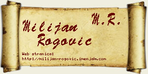 Milijan Rogović vizit kartica